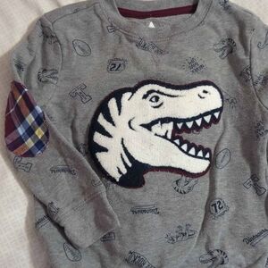 Garanimals Gray Dinosaur Long Sleeve Tee
